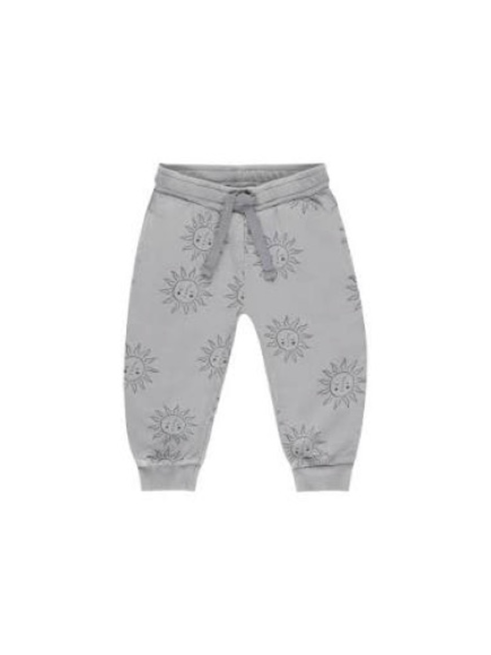 Rylee + Cru Light Gray Sun Print Jogger Pants
